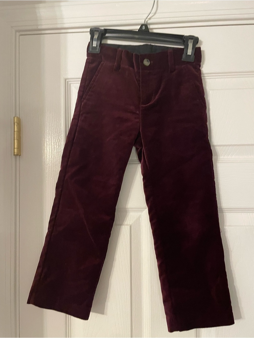 Janie and Jack Boys Burgundy Velvet Pants Size 4 Holiday Formal